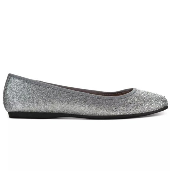 Style & Co Angelynn Flats Pewter -8 WIDE - Picture 2 of 8